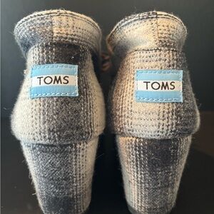TOMS Checkered Wedge Booties